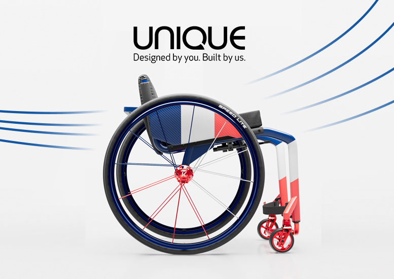 Personalizing your wheelchair to coincide with your team or country.